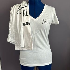 Set of three shirts perfect for a 2025 bride